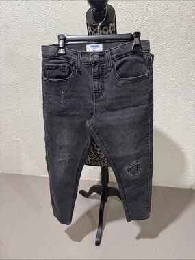 Levi's Charcoal Gray Ripped High-Rise Skinny Jeans
